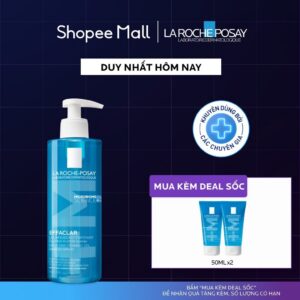 Gel rửa mặt sạch sâu giảm mụn cho da dầu mụn nhạy cảm La Roche-Posay Effaclar Foaming Gel 400ml