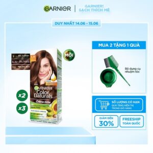 Kem Nhuộm Tóc Tại Nhà Màu Thời Trang – Công nghệ Colorboost kết hợp 3 loại dầu hạt Garnier Color Naturals Ultra Colors