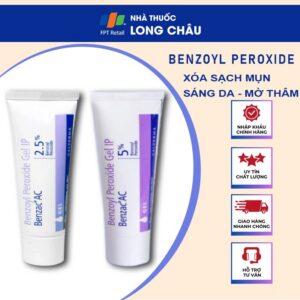 Kem Chấm Mụn Đầu Đen Benzoyl Peroxide 2.5% – 5% 30gram Kem giảm mụn trứng cá an toàn hiệu quả