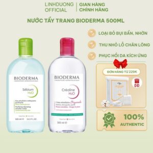 Nước Tẩy Trang Bioderma Sensibio H2O Dành Cho Da Dầu Mụn Và Da Nhạy Cảm +++500ML