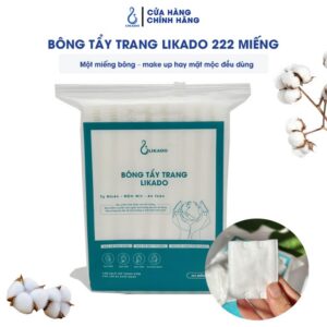 Bông tẩy trang 222 miếng Likado chất liệu Cotton (BTT – 222 miếng)